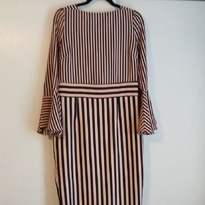 Eva Mendes for NY&C "Striped" Midi Dress in Size 8 (NWT)